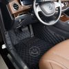 Manicci Luxury Car Floor Mats black with blue 4