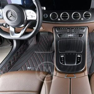Manicci Luxury Custom Fitted Car Floor Mats Black With Red V3 3